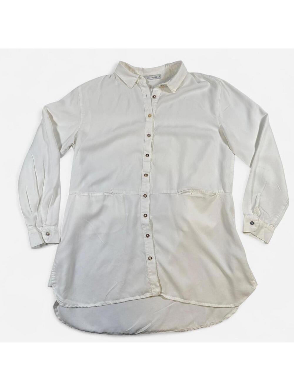 Cut Loose Button Front Shirt Women’s Medium Pocket